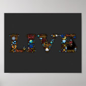 Leef in de Cadeau Inspirerend Word Art Poster (Voorkant)