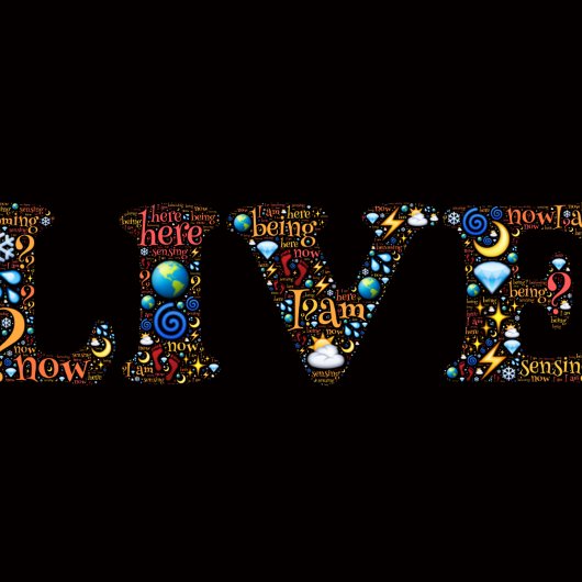 Leef in de Cadeau Inspirerend Word Art Poster