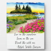 Leef in de Sunshine Quote Schilderachtig tafelkuns Fotoplaat (Voorkant)