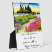 Leef in de Sunshine Quote Schilderachtig tafelkuns Fotoplaat (Zijkant)