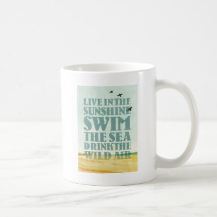 Leef in de zon koffiemok