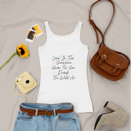 Leef in de zon Zwem het Zee Tanktop