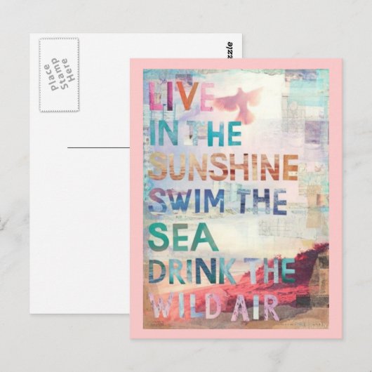 Leef in de Zonneschijn Briefkaart (Voorkant / Achterkant)