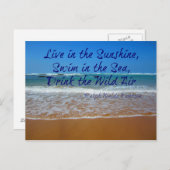 Leef in de Zonnevel, de Swim en de Drink Briefkaart (Voorkant / Achterkant)