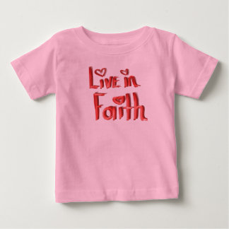 Leef in geloof baby T-shirt