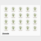 Leef in het Cadeau Moment Ronde Sticker (Vel)
