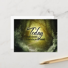 "Leef in het cadeau" Motivatie Affirmatie Briefkaart