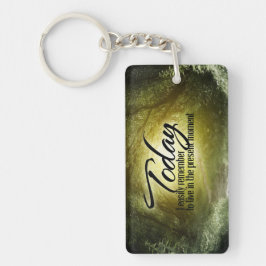 "Leef in het cadeau" Motivatie Affirmatie Sleutelhanger