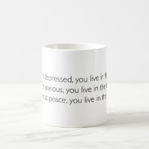 Leef in het Cadeau Motivatie Citaat Koffiemok
