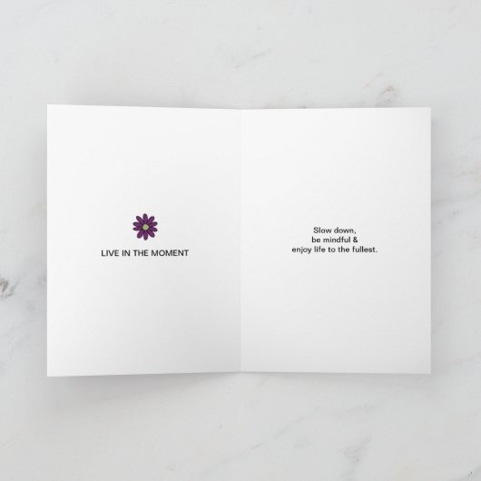 Leef in het moment_A_Greeting Kaart (Binnen)