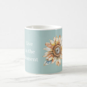 Leef in het Moment Zonnebloem Koffiemok