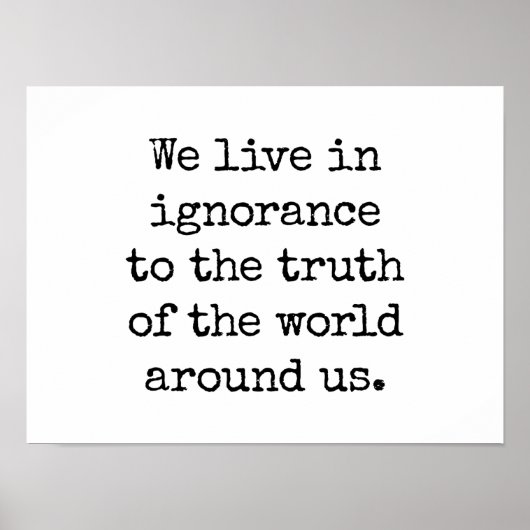 Leef in het Poster van Ignorance (Voorkant)