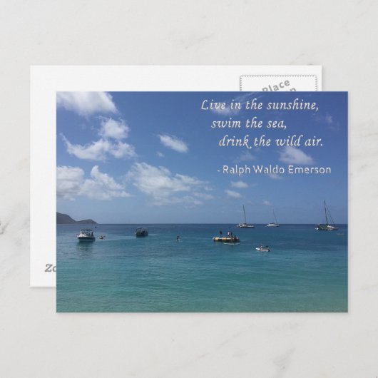 Leef in het zonneschijnse Briefkaart (Voorkant / Achterkant)