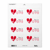 Leef in liefde etiket (Full Sheet)