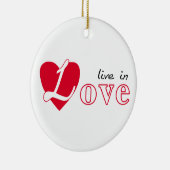 Leef in liefde keramisch ornament (Rechts)