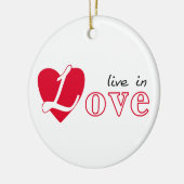 Leef in liefde keramisch ornament (Links)