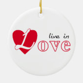 Leef in liefde keramisch ornament (Achterkant)
