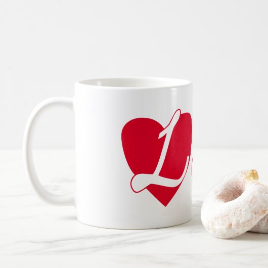 Leef in liefde koffiemok (Met donut)