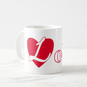 Leef in liefde koffiemok (Voorkant links)
