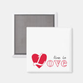 Leef in liefde magneet (Voorkant / Achterkant)