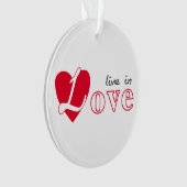 Leef in liefde ornament (voorkant)