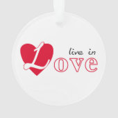 Leef in liefde ornament (achterkant)