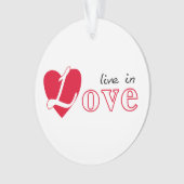 Leef in liefde ornament (voorkant)