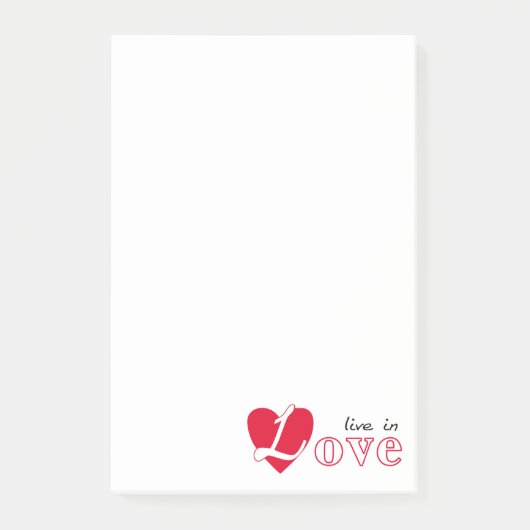 Leef in liefde post-it® notes (Voorkant)