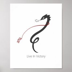 Leef in overwinning poster