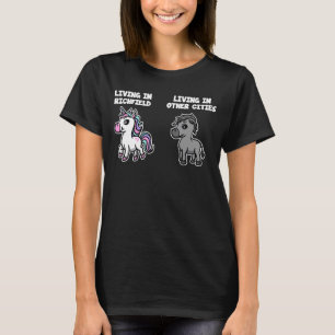 Leef in Richfield Unicorn Rainbow Humor US City T-shirt