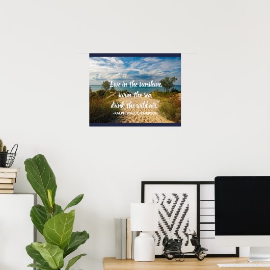 Leef in Sunshine Quote Poster (Thuiskantoor)