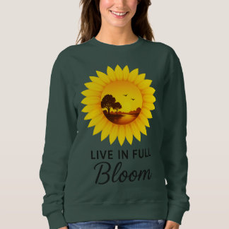 Leef in volle bloei Zonneschijn zonnebloem Inspire Trui