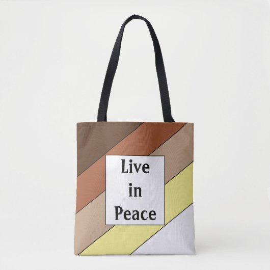 Leef in vredesnaam - Racial Harmony Tote Bag (Voorkant)
