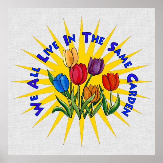 Leef in vredestuin poster (Voorkant)