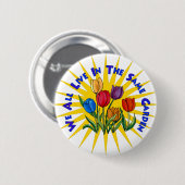 Leef in vredestuin ronde button 5,7 cm (Voorkant /achterkant)