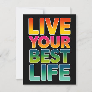 Leef je beste leven briefkaart