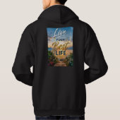 Leef je beste leven hoodie (Achterkant)