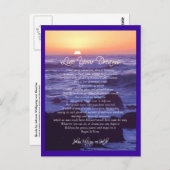 Leef je dromen Briefkaart (Voorkant / Achterkant)