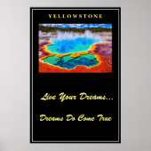 Leef je dromen Poster Yellowstone (Voorkant)