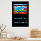 Leef je dromen Poster Yellowstone (Keuken)