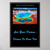 Leef je dromen Poster Yellowstone (Voorkant)