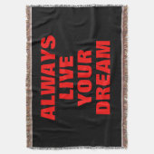 Leef je droom altijd Motivatie Deken (Voorkant Verticaal)