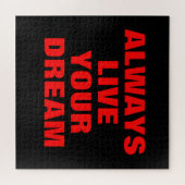 Leef je droom altijd Motivatie Legpuzzel (Horizontaal)