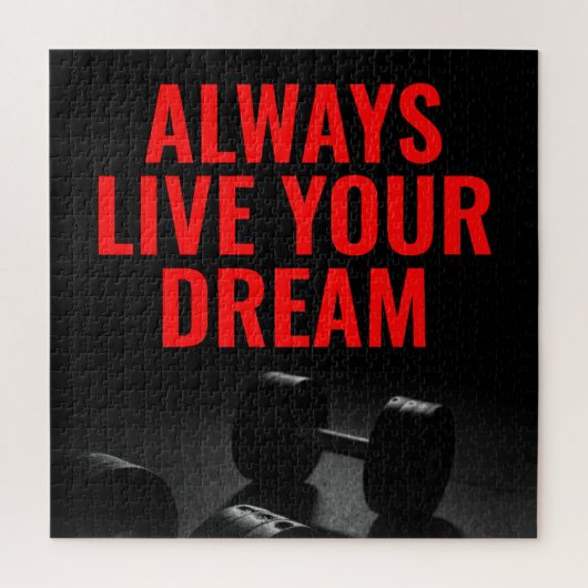 Leef je droom Bodybuilding Training Fitness Legpuzzel (Verticaal)