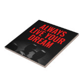 Leef je droom Bodybuilding Training Fitness Tegeltje (Zijkant)