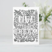 Leef je droom Kleur je eigen notitie Kaart (Staand voorkant)