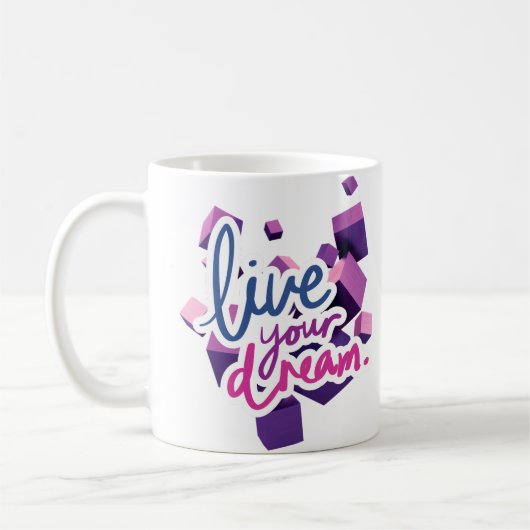Leef je droom koffiemok (Links)