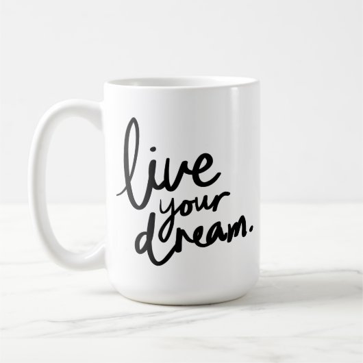 Leef je droom  koffiemok (Links)