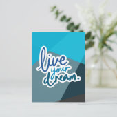 Leef je droom | Motivatie typografie Briefkaart (Staand voorkant)
