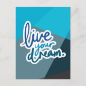 Leef je droom | Motivatie typografie Briefkaart (Voorkant)